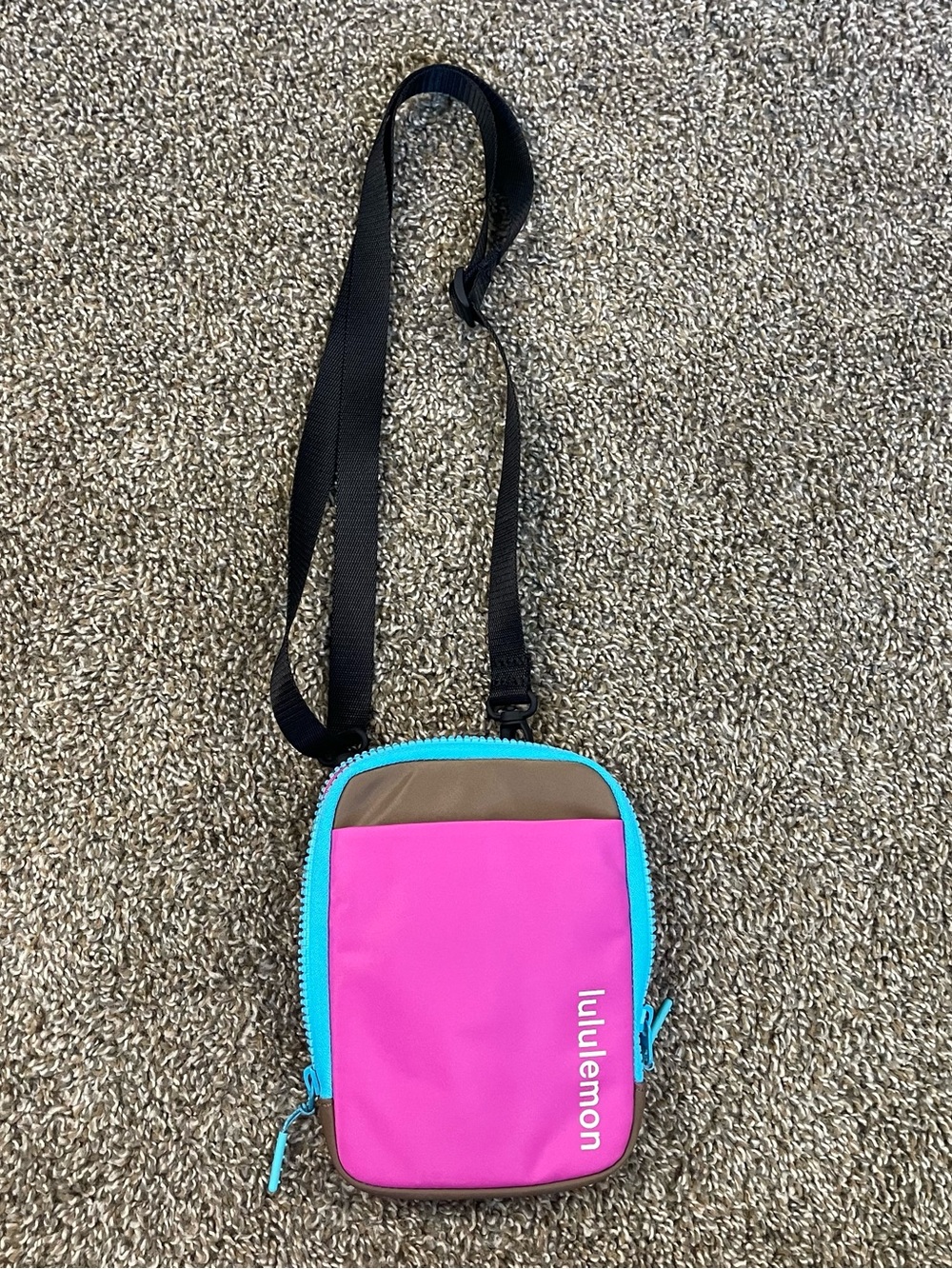 Lululemon Easy Access Crossbody Bag Pink Blue Purse Wallet